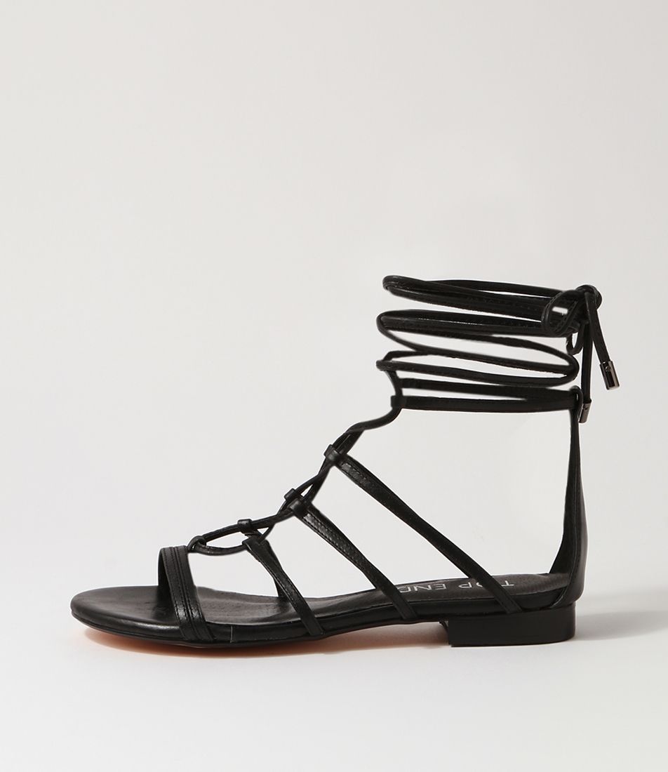 Patton Black Leather Sandals