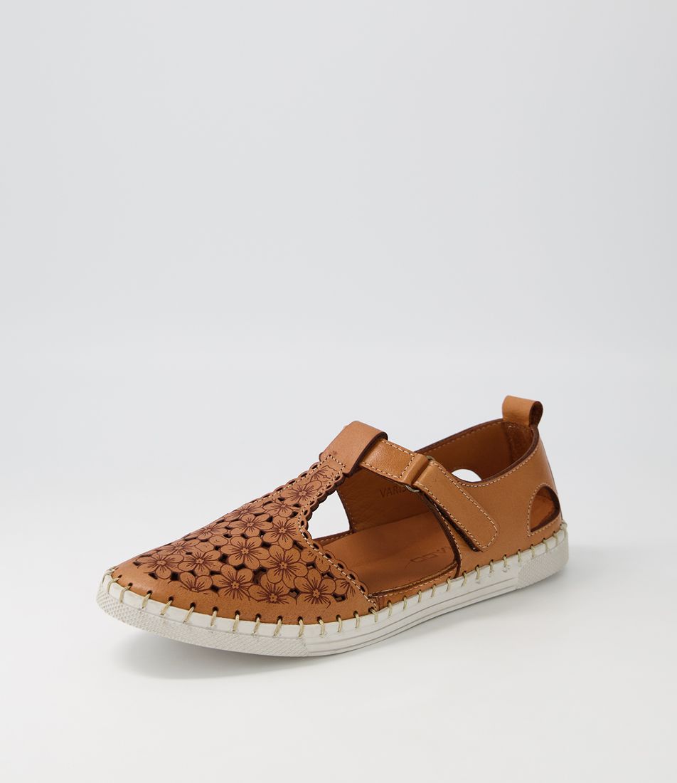 Varish Tan Leather Flat Shoes