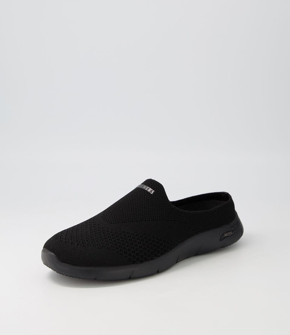 Arch Fit Refine Black Textile Sneakers