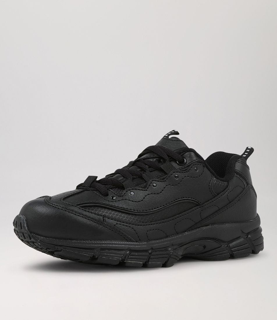 Sage Jnr E Lace Lol Black Leather Sneakers