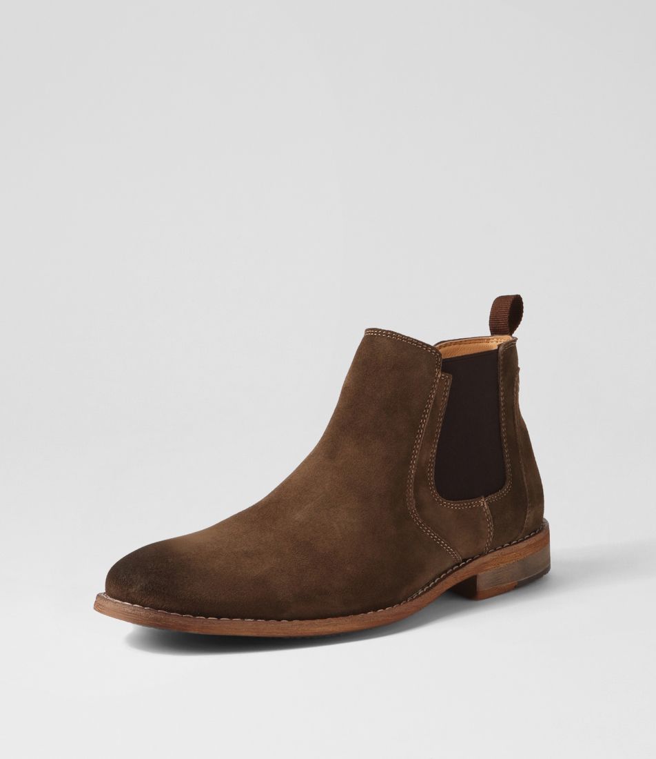 Ethol Olive Suede Chelsea Boots