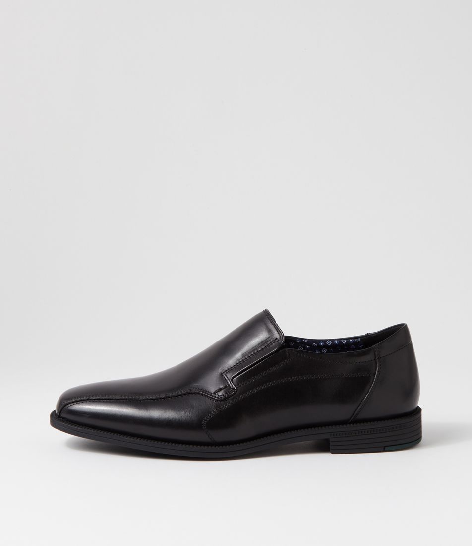 Theo Black Leather Flat Shoes
