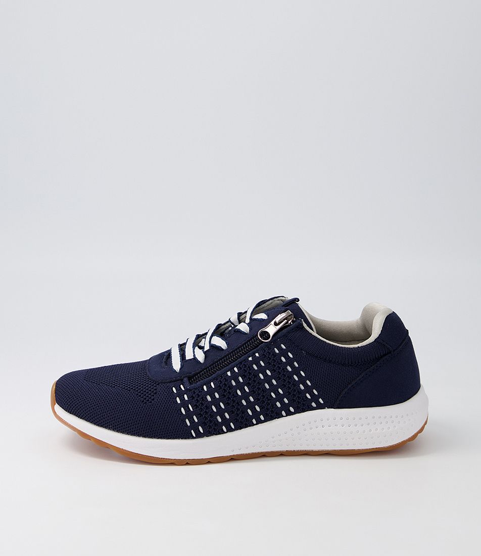 Collect Navy Recycled Knit Sneakers