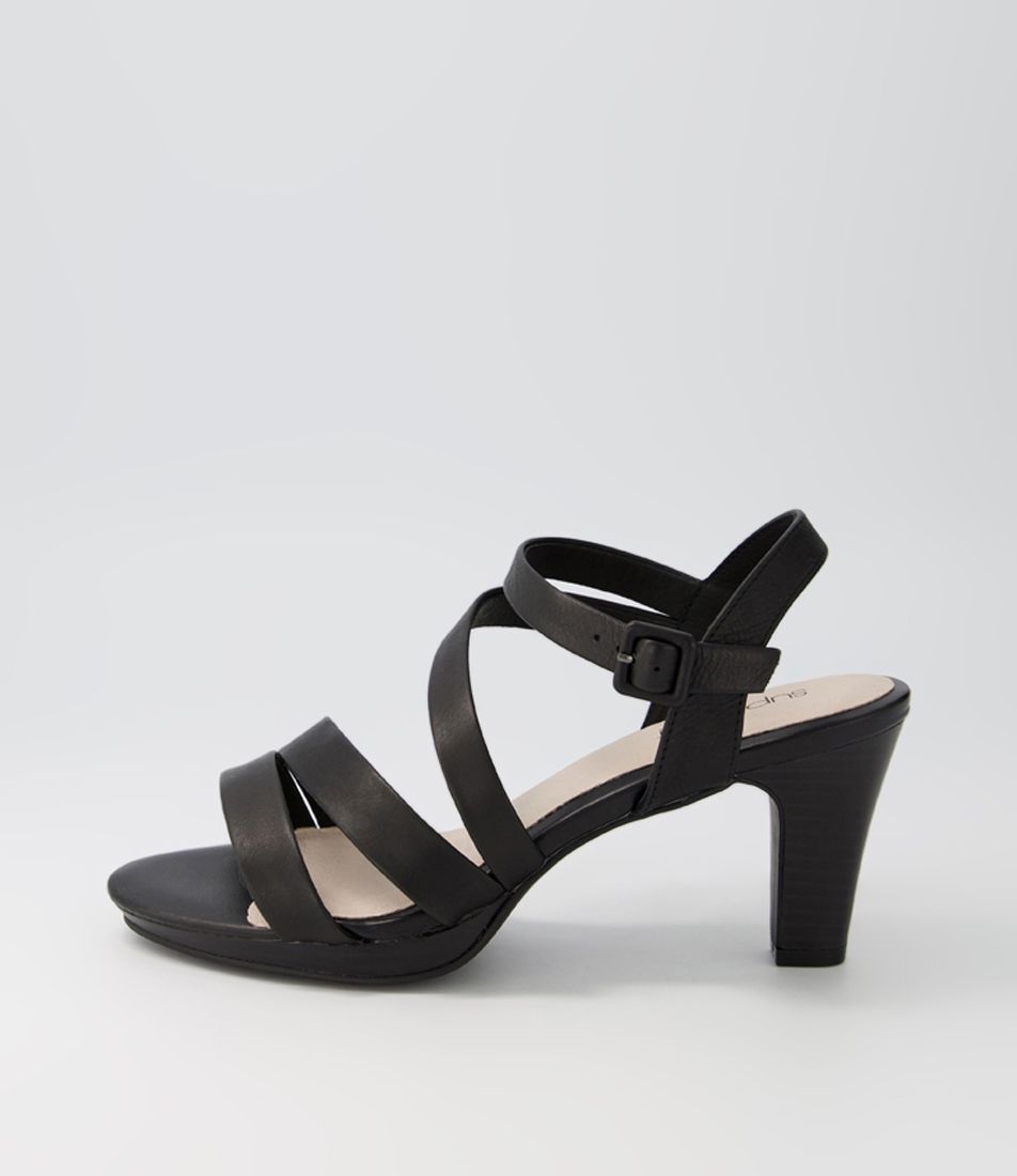 Sassa Black Leather Sandals