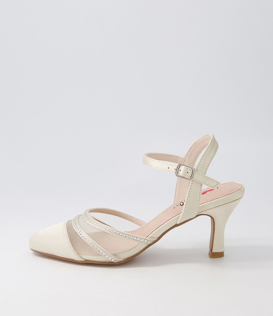 Demmee Nude Satin Sandals