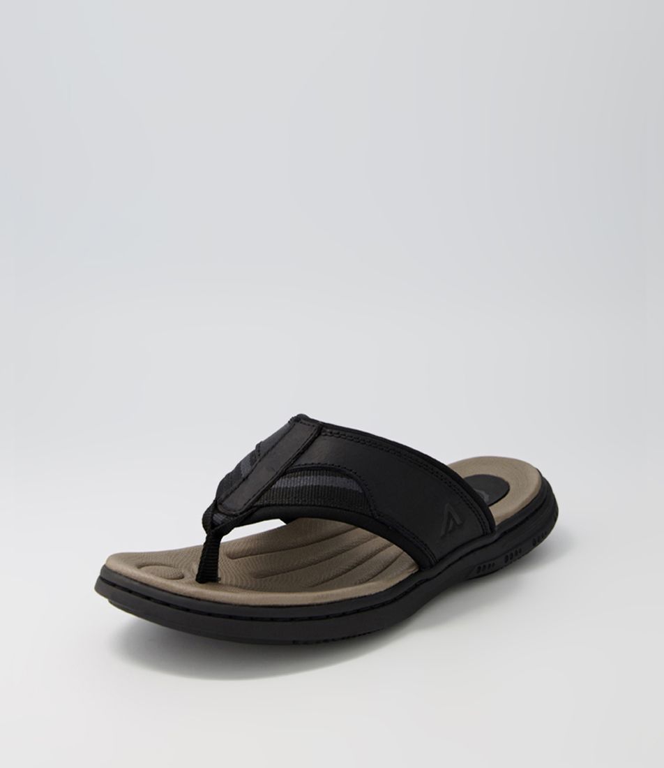 Dboy Black Crazyhorse Leather Sandals