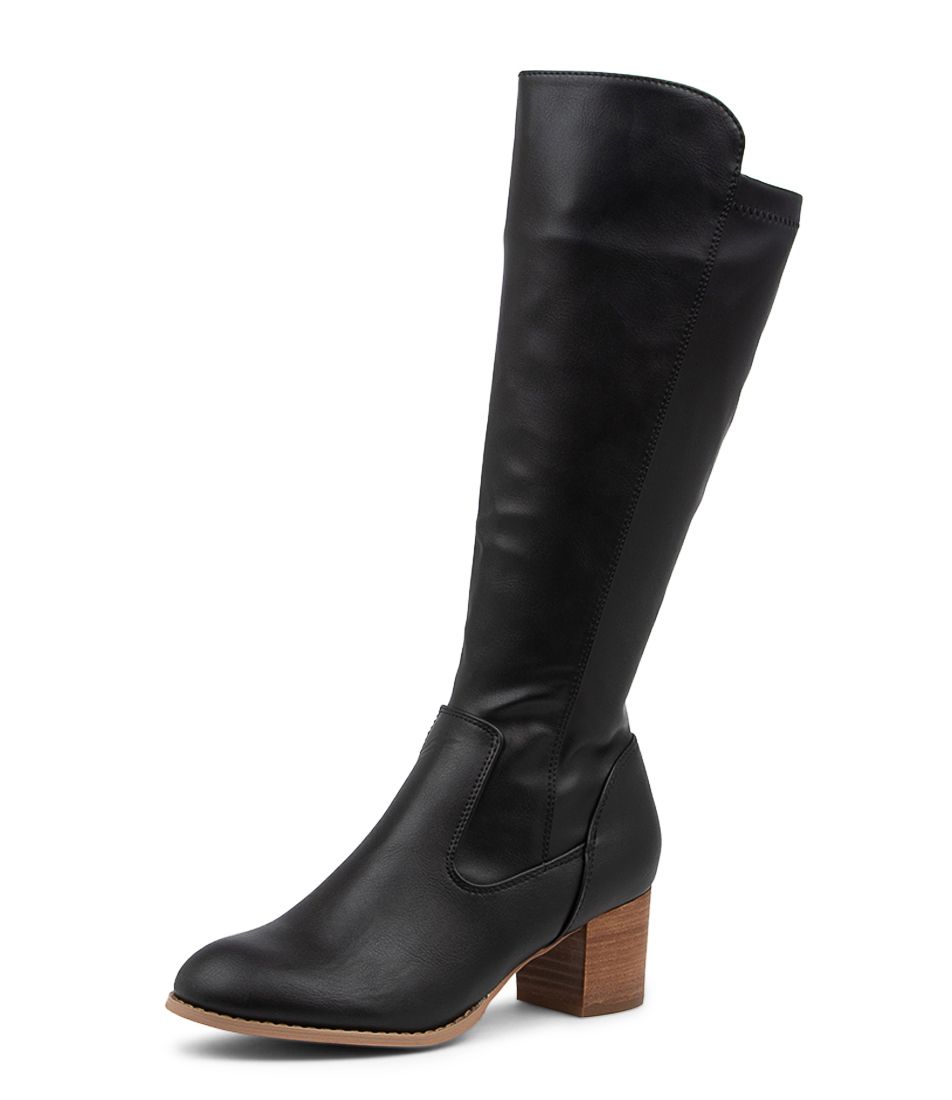 Juddy Black Knee High Boots