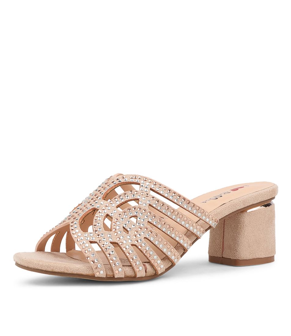 Hilaria Pink Microsuede Sandals