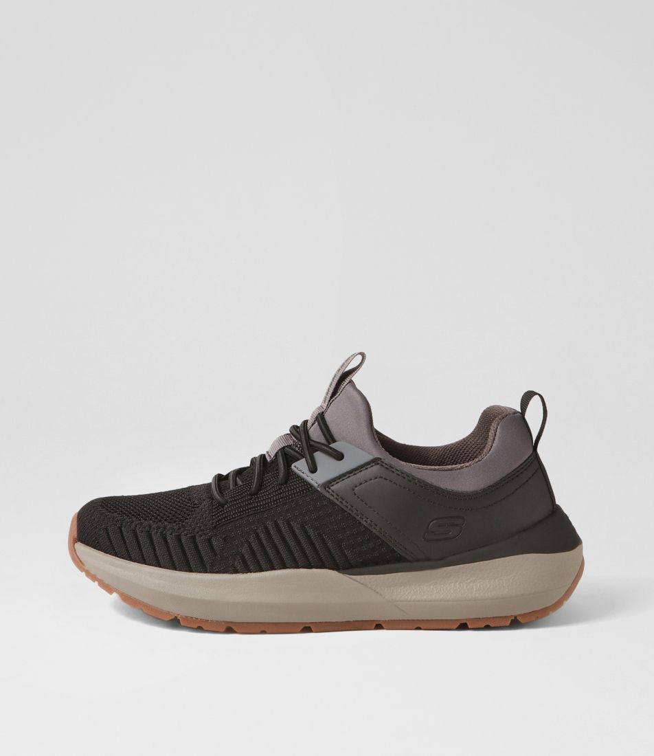 Neville Calhan Black Charcoal Mesh Sneakers