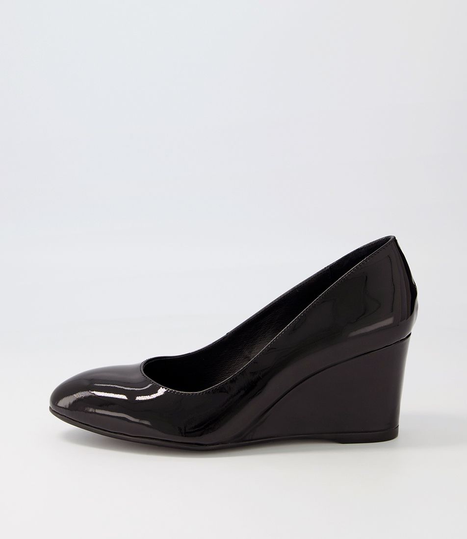 Melvina Black Patent Leather Heels