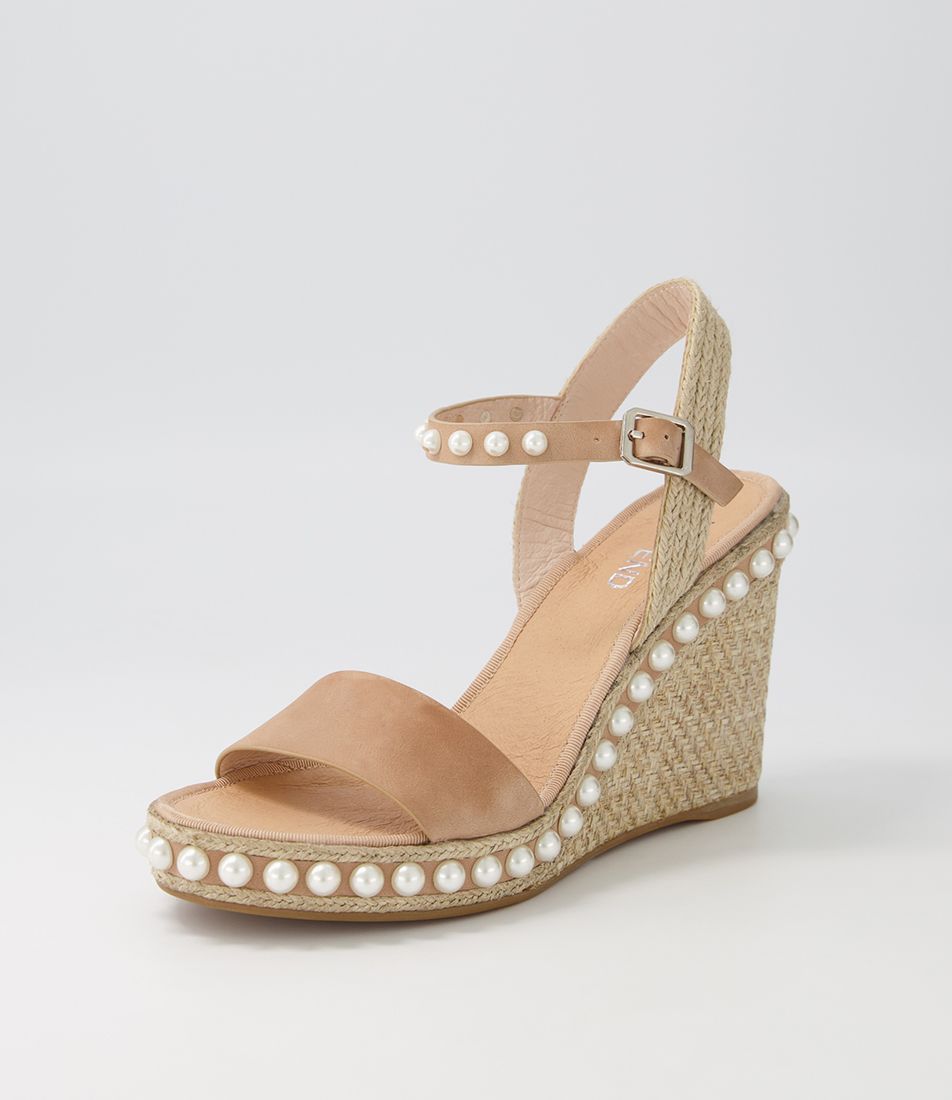 Emmela Latte Leather Sandals