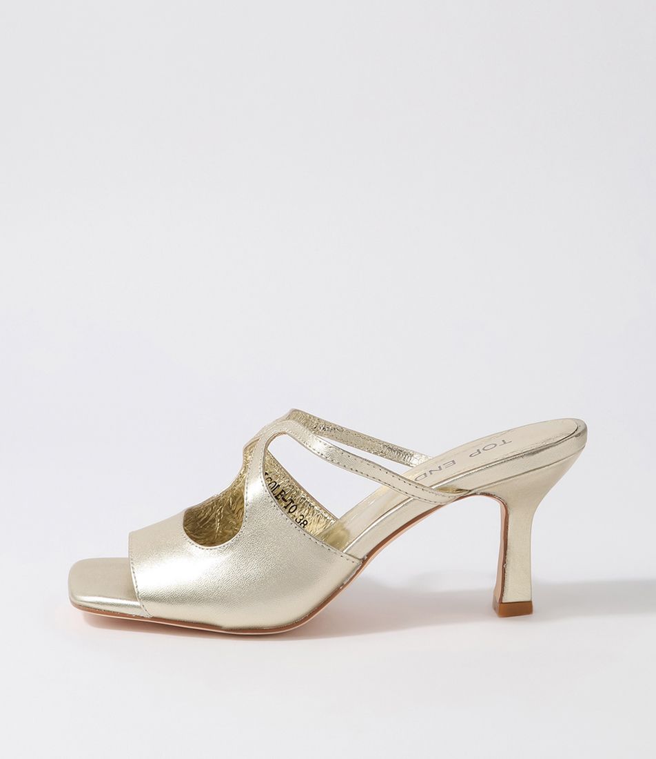 Licole Pale Gold Leather Sandals