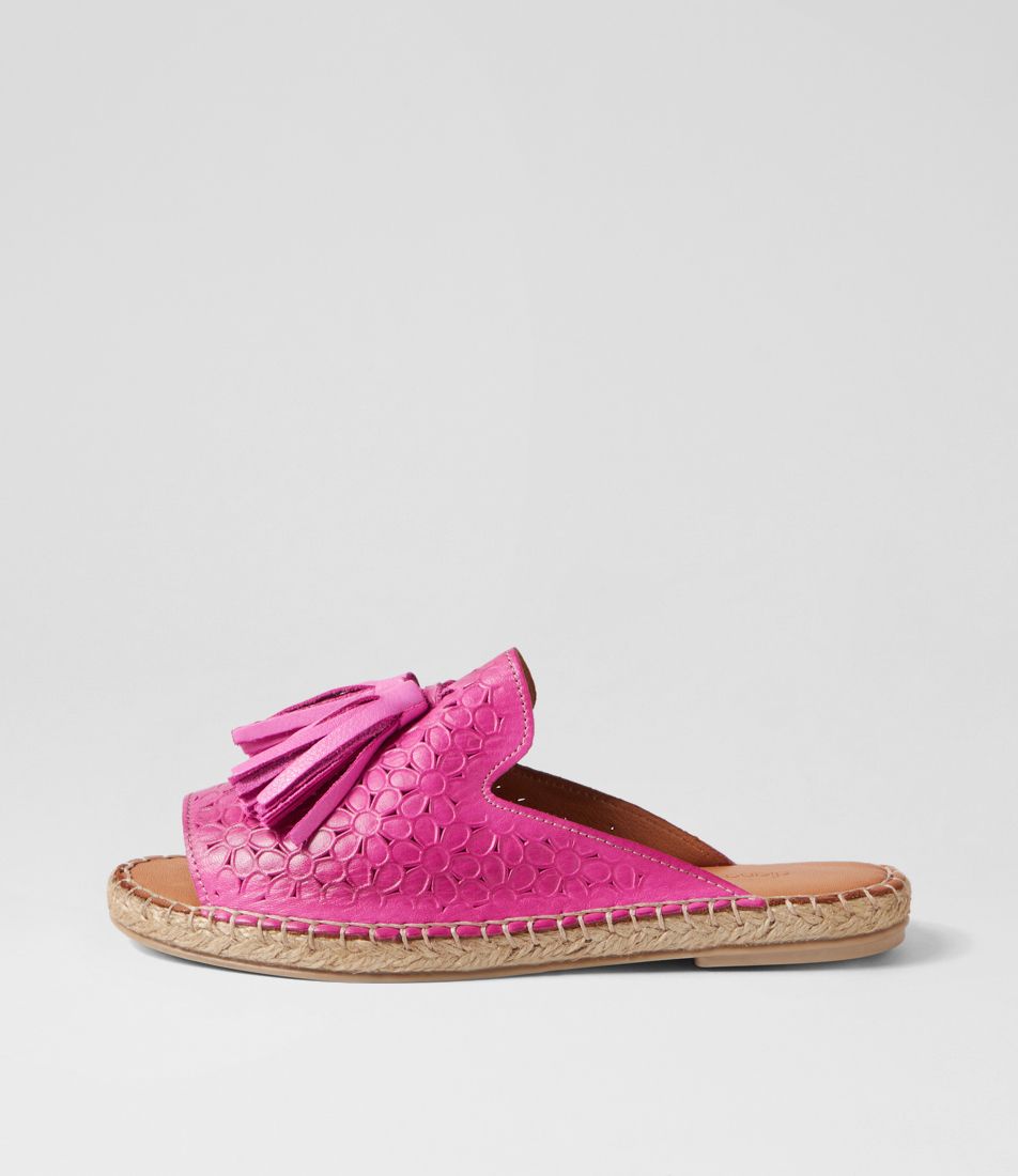 Phinza Fuchsia Leather Sandals