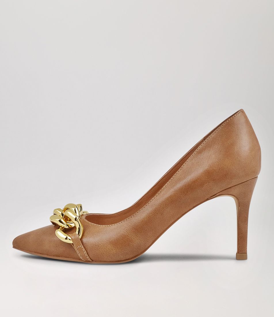 Bayonne Tan Leather Pump Heels