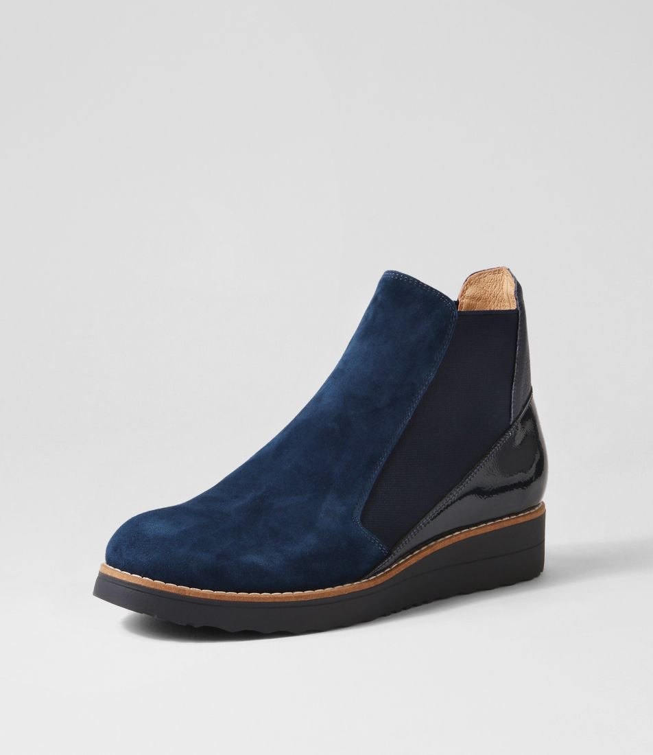 Osiel Dark Blue Mix Chelsea Boots