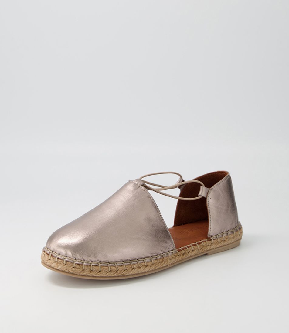 Umta Silver Leather Espadrilles