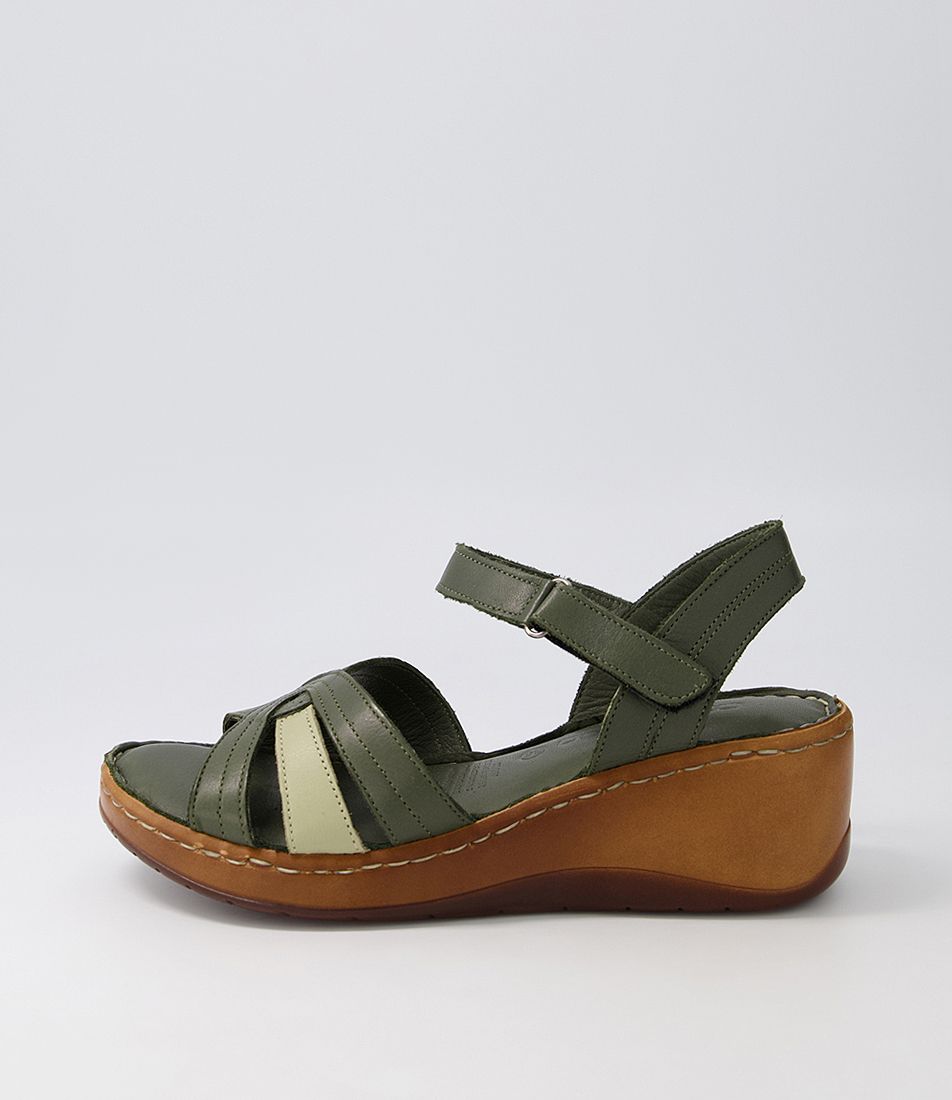 Jilow Green Multi Sandals