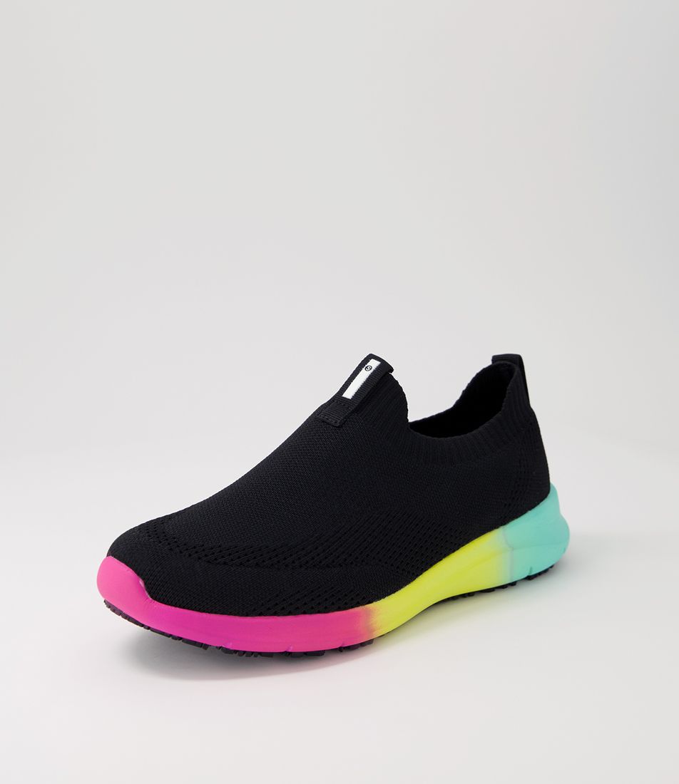 Kerlays White Rainbow Recycled Knit Sneakers