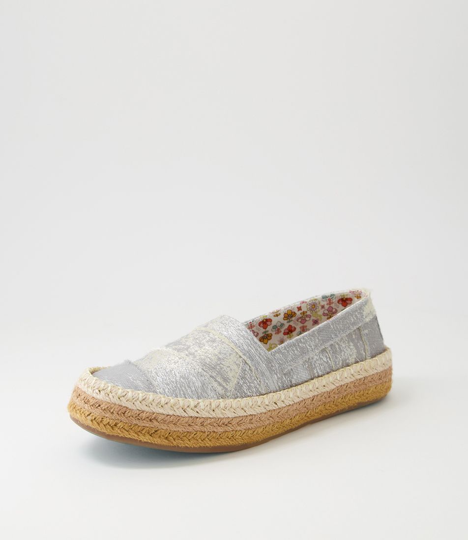 Nyra Silverglam Canvas Flat Shoes
