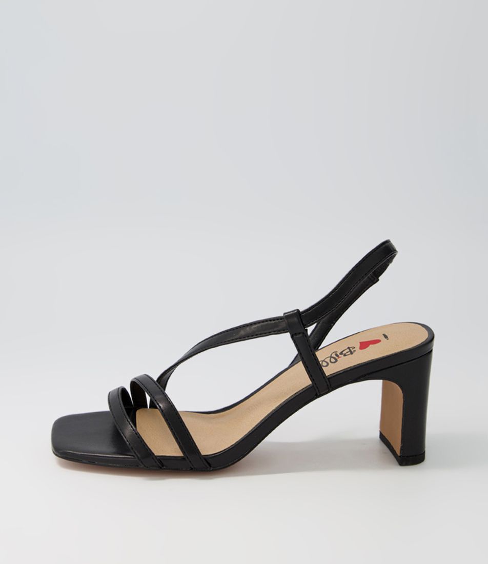 Rillima Black Smooth Sandals