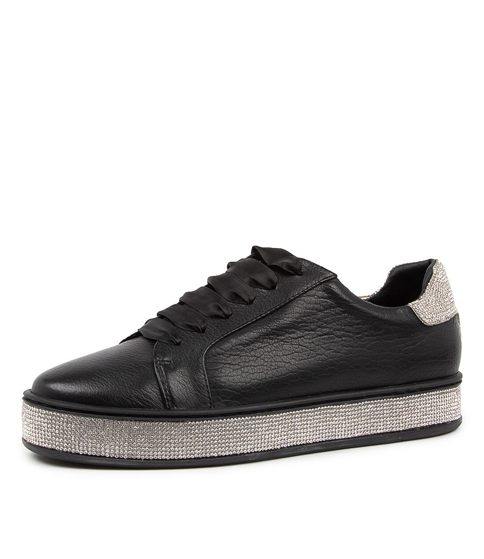 PLUMA BLACK LEATHER-JEWEL