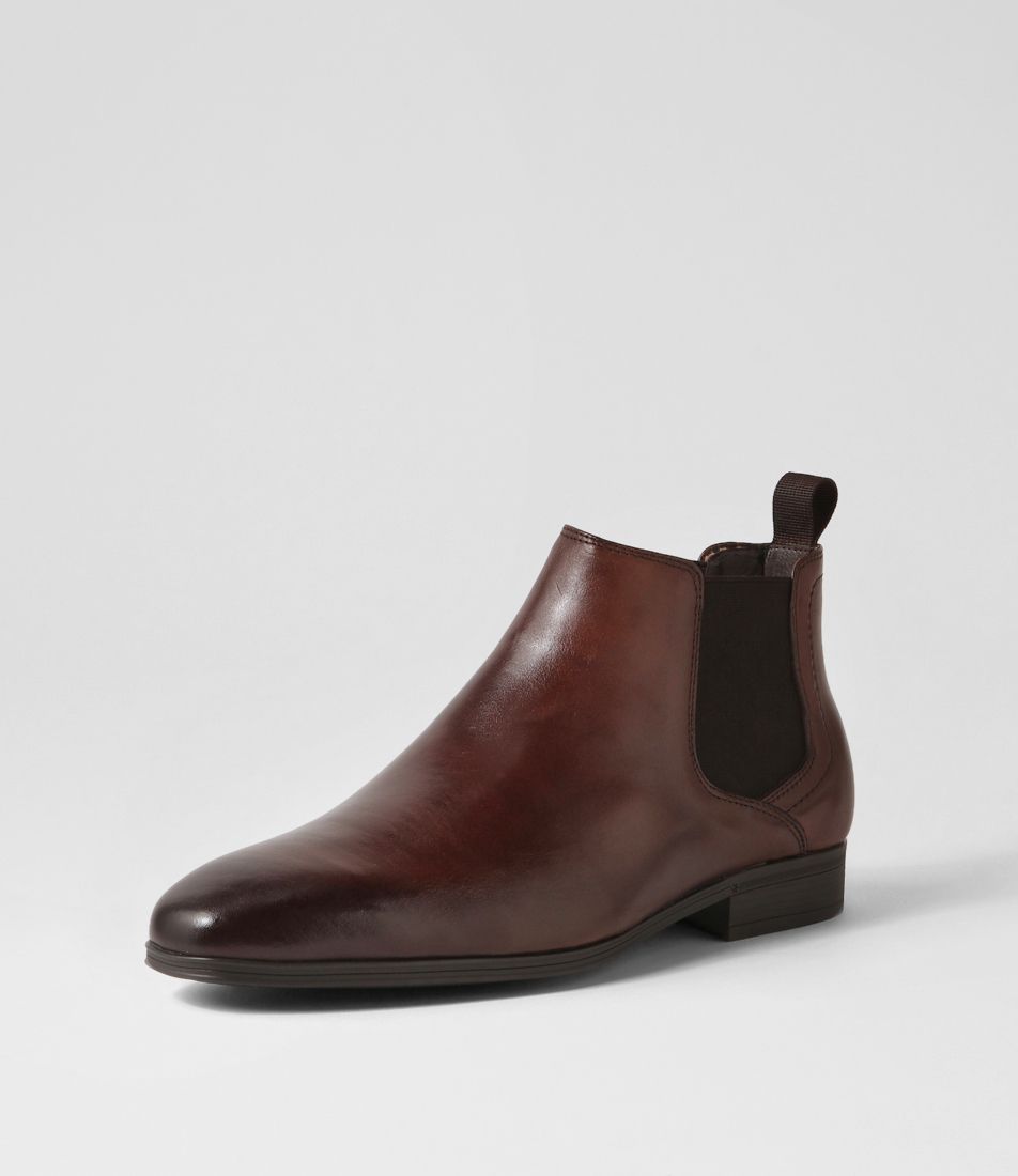 Alpha Dark Brown Leather Chelsea Boots