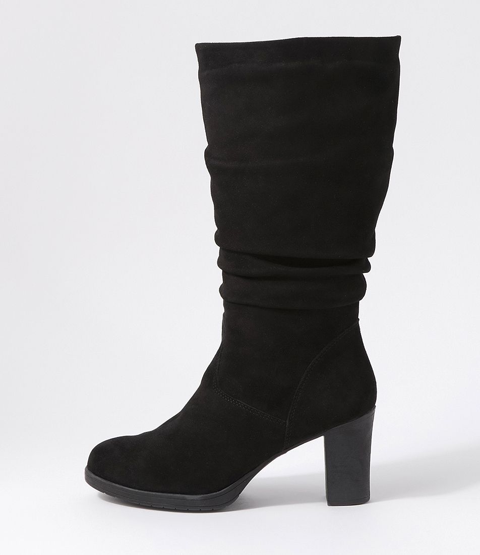 Barmah Black Suede Calf Boots