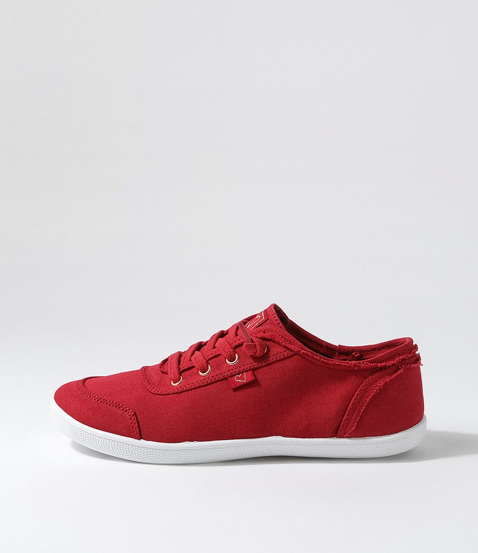 Mynka Red Canvas Sneakers