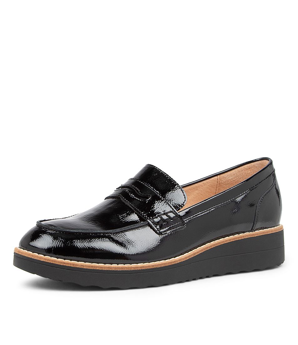 OLEY BLACK PATENT LEATHER LOAFERS BS