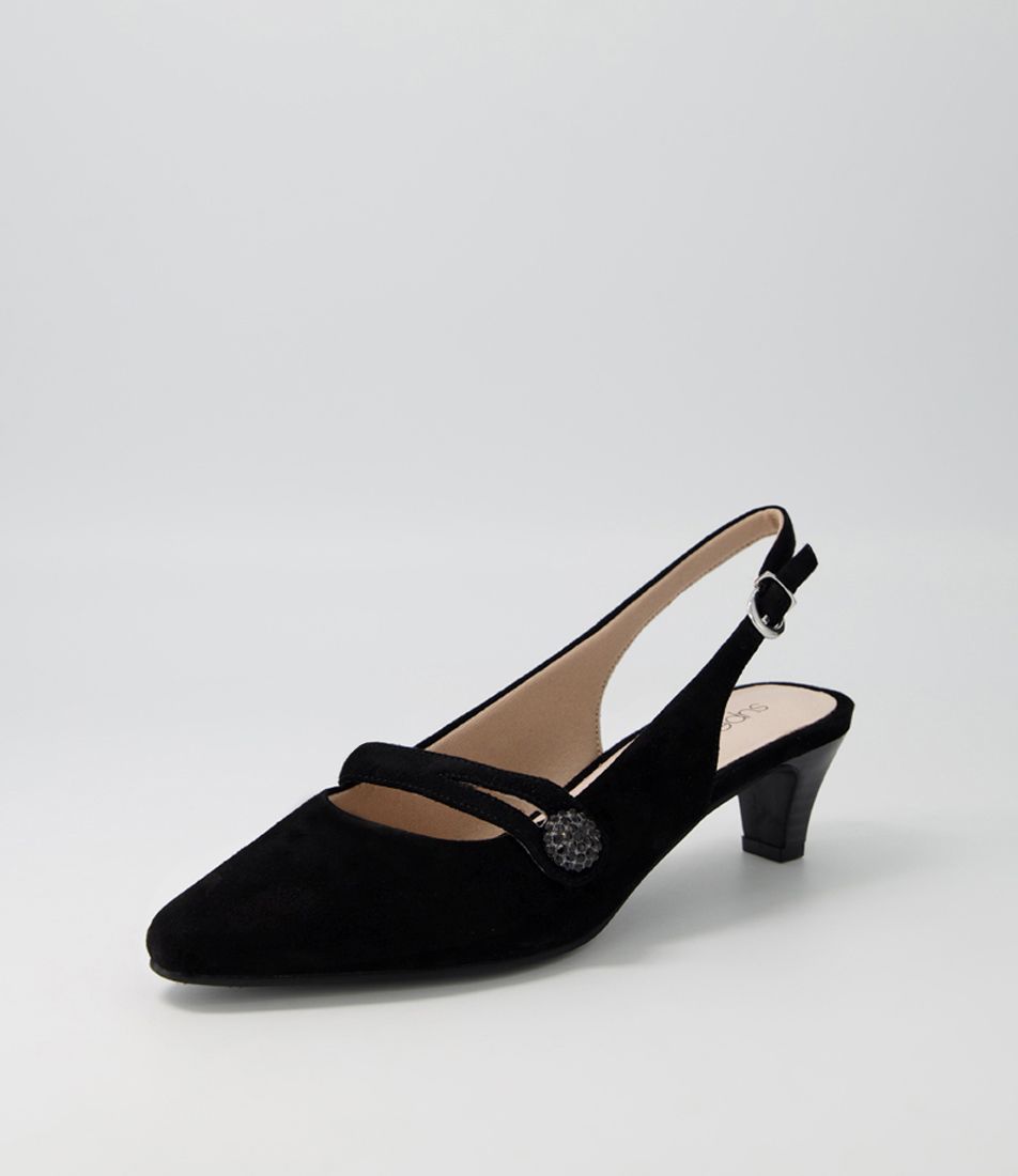 Lisshle2 Black Suede Heels