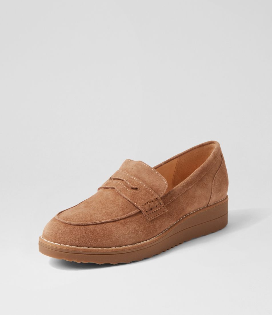 Oley Light Choc Suede Loafers