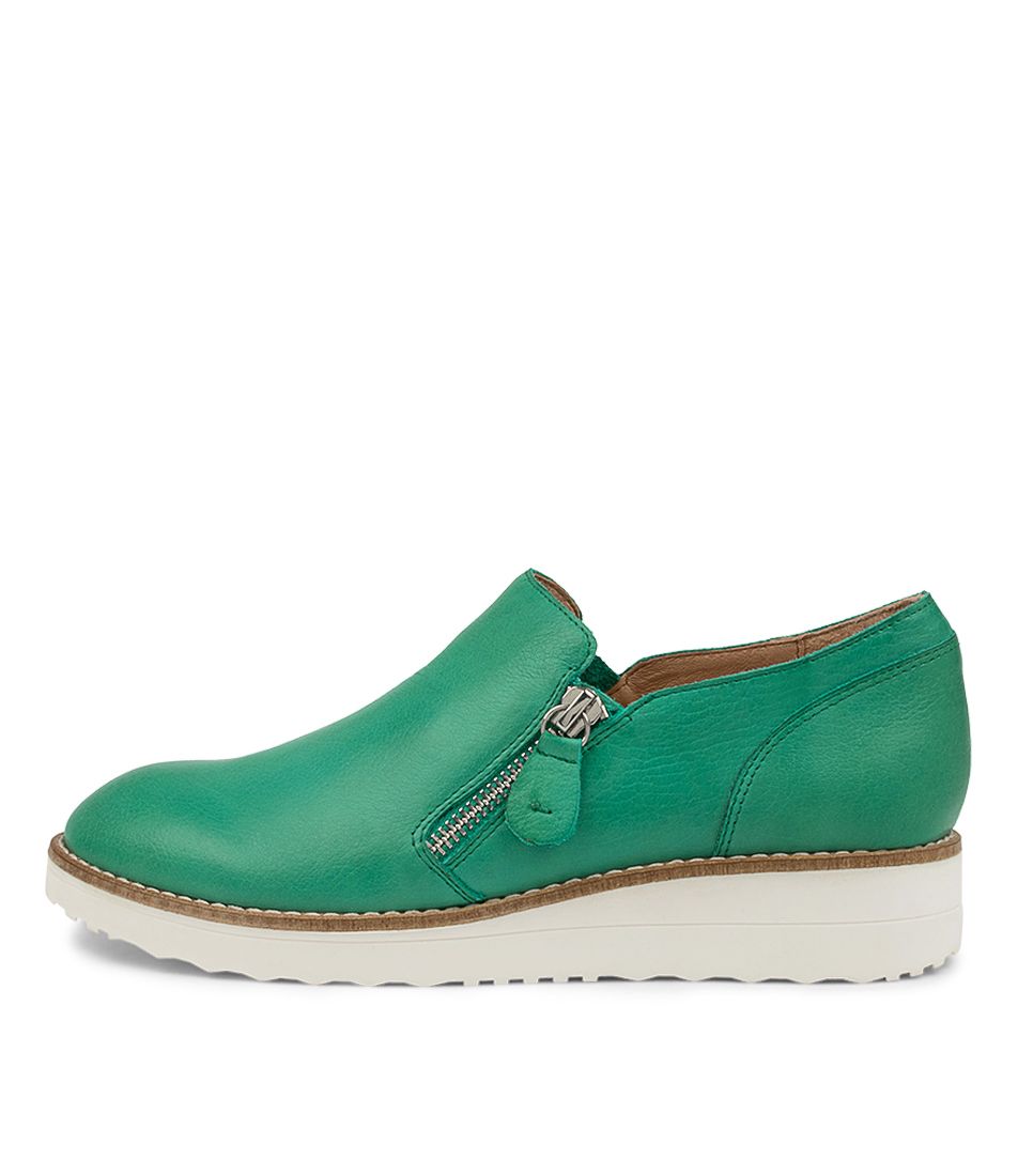 OTILIA EMERALD WHITE SOLE LEATHER