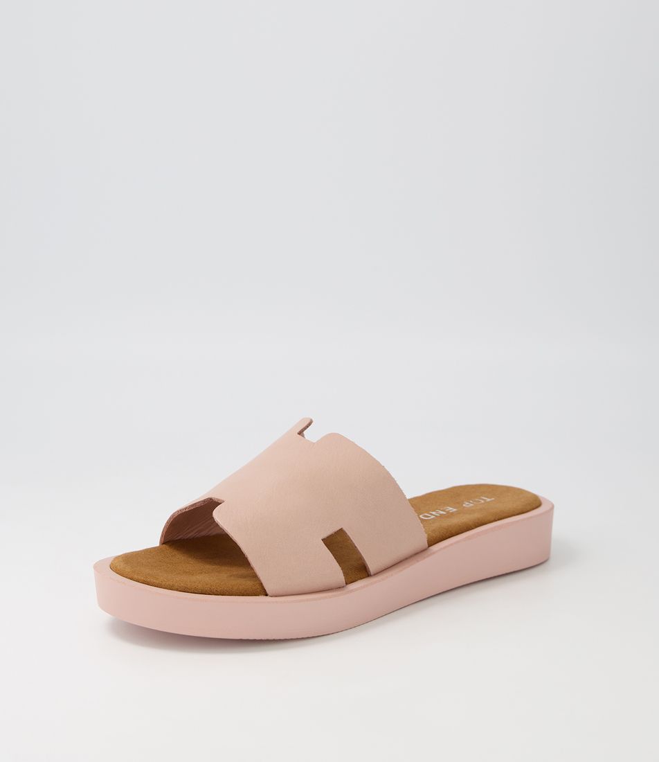 Fando Rose Leather Slides