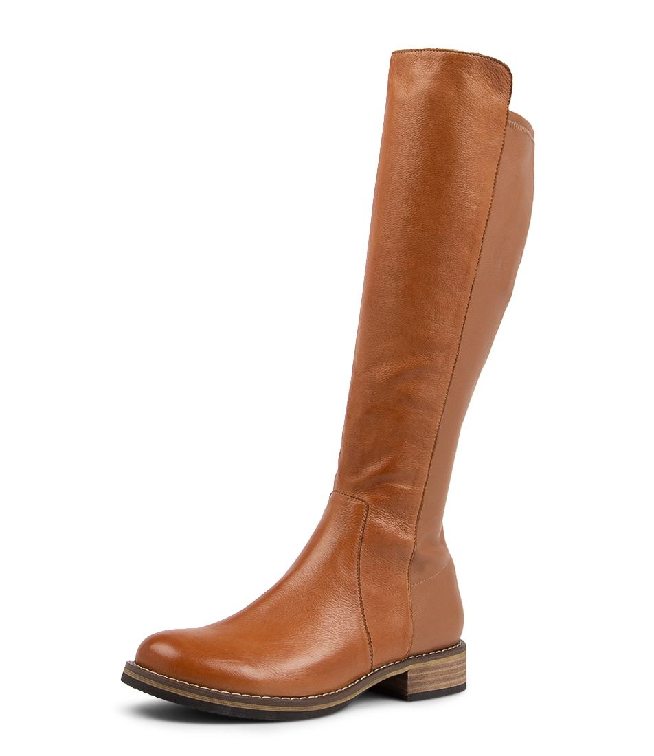 Unknots Tan Leather Knee High Boots