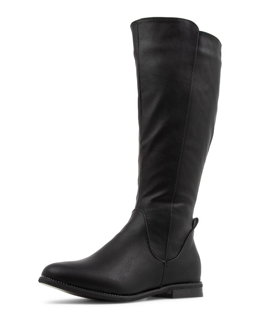 Faraday Black Knee High Boots