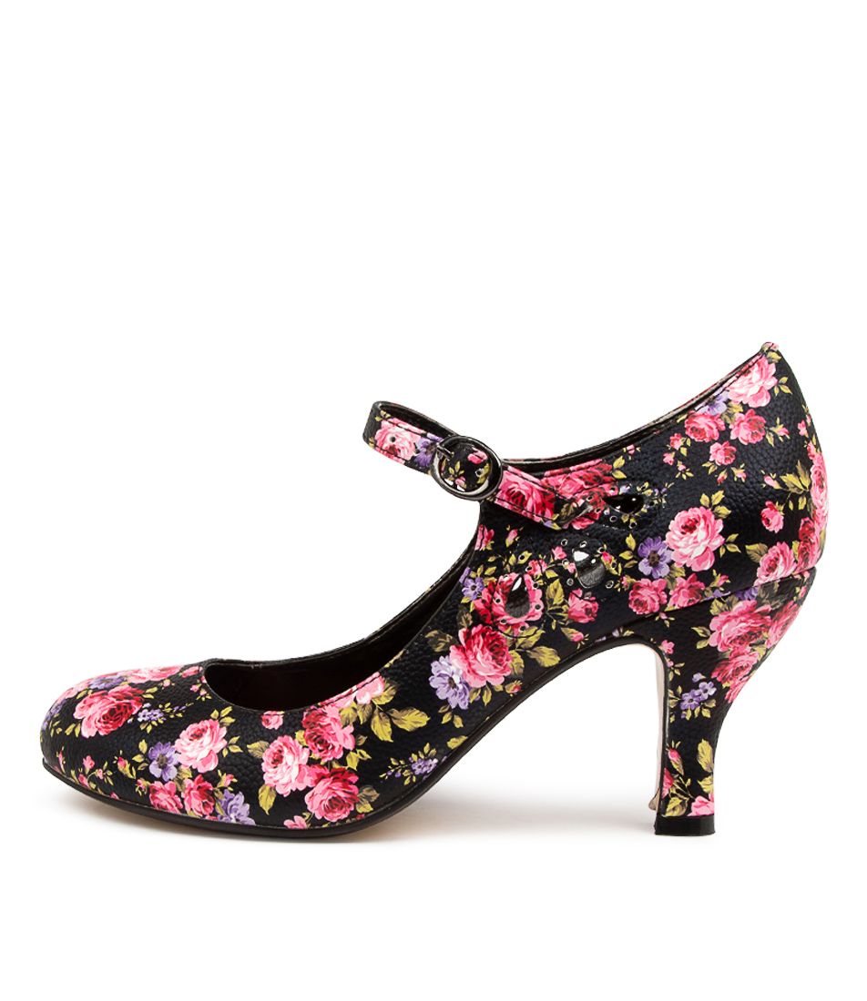 MENDY BLACK FLORAL SMOOTH