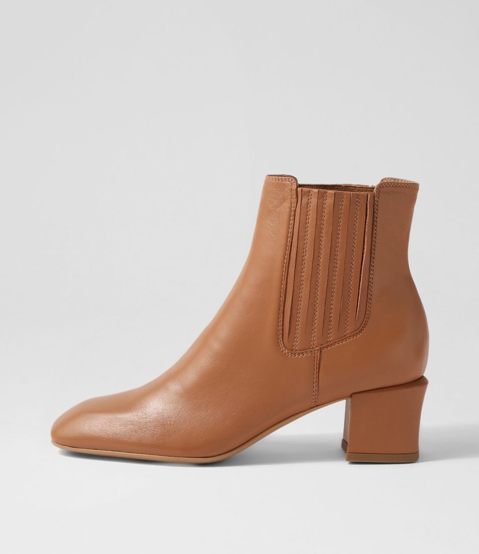Elsea Tan Leather Chelsea Boots