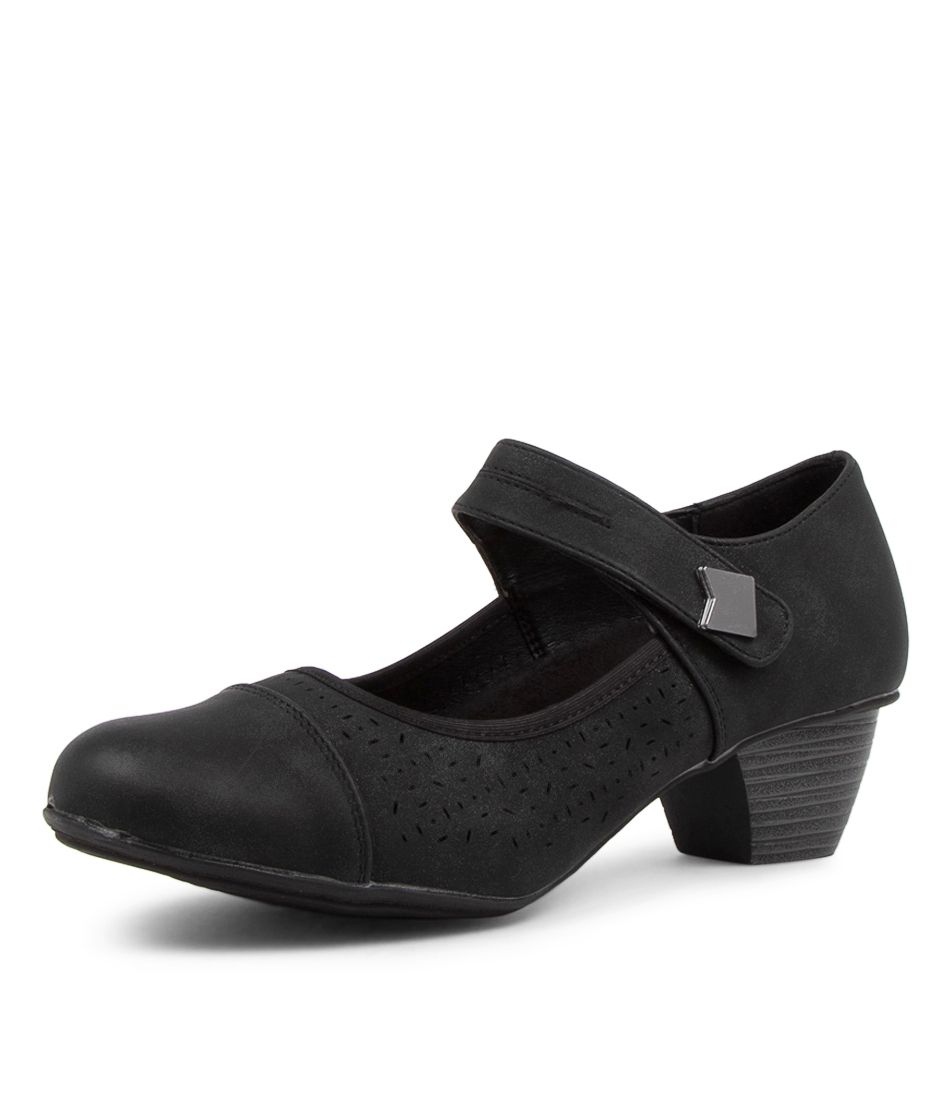 Unata Black Heels