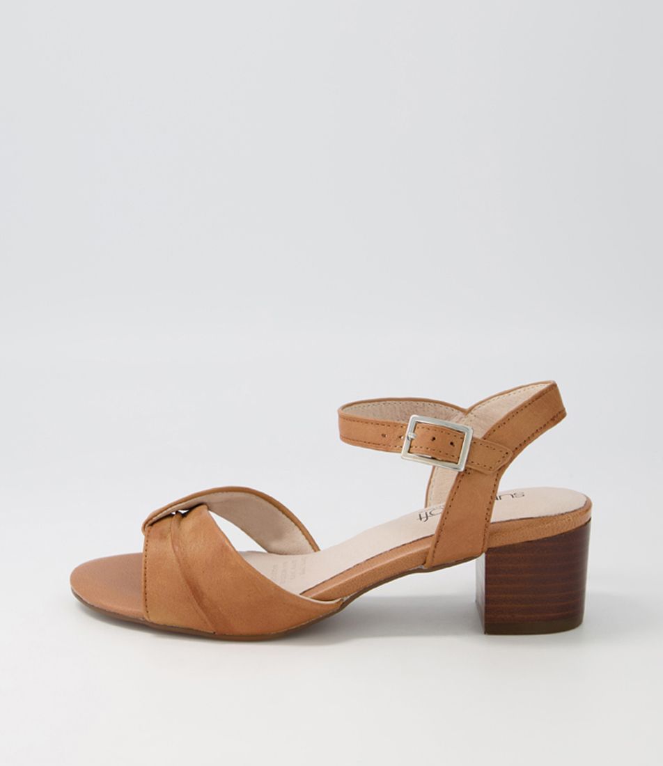 Cleantha2 Camel Leather Sandals