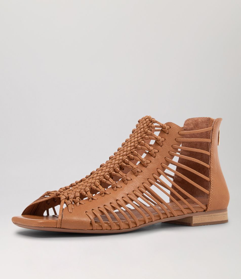 Kinslee Dark Tan Leather Sandals