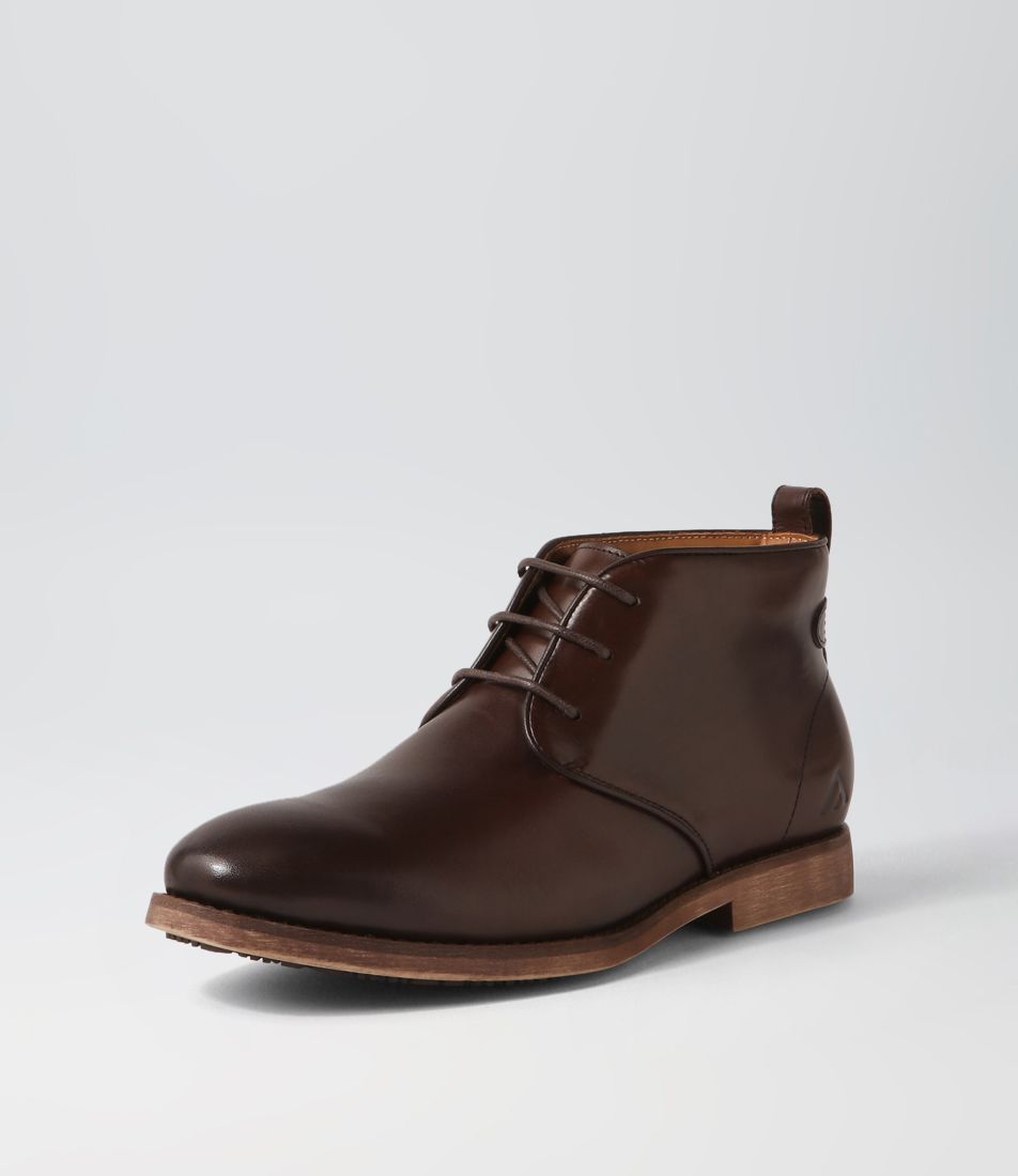 Seal Dark Brown PULL UP LEATHER Lace Up Boots