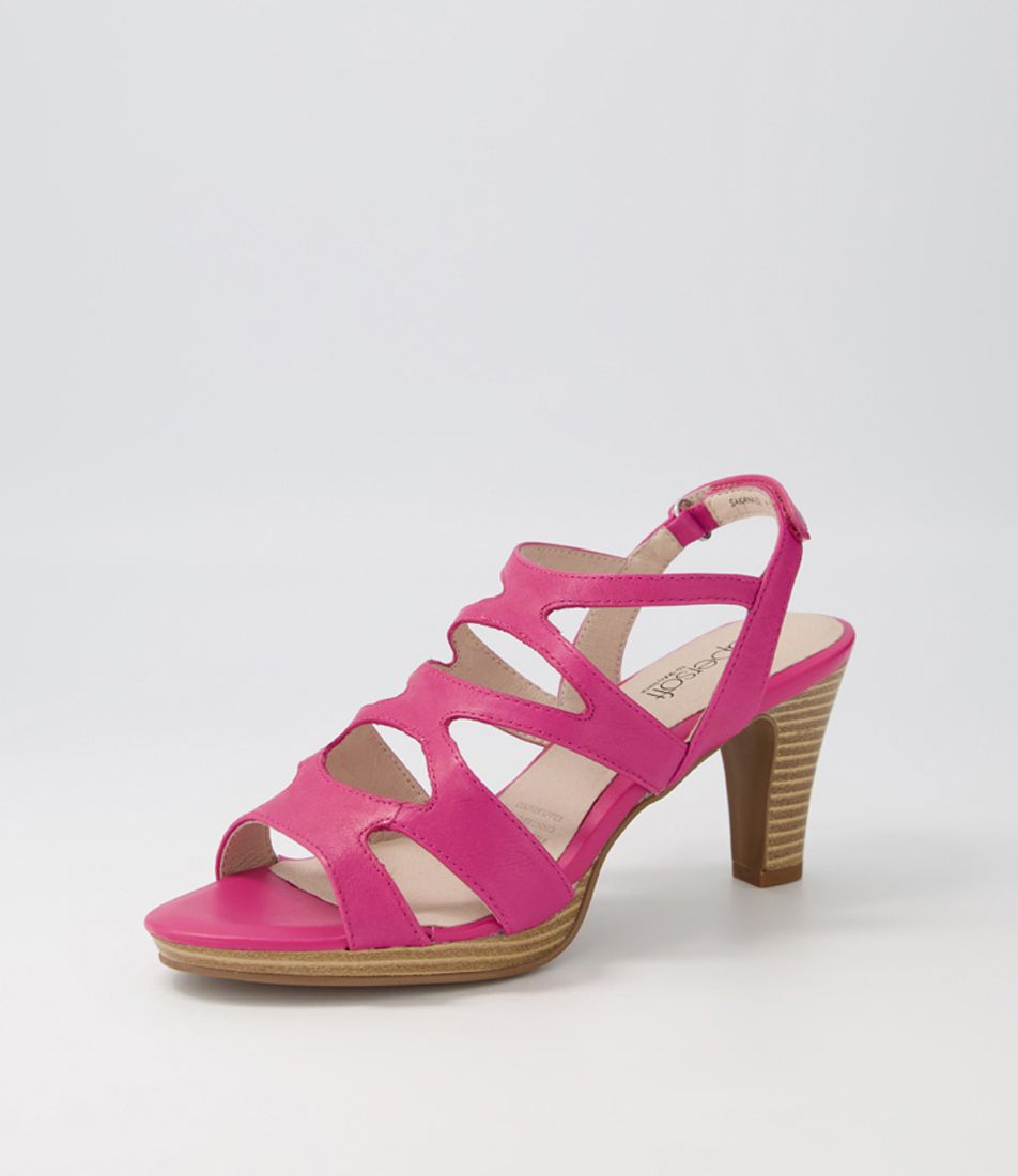 Sakana Fuchsia Leather Sandals