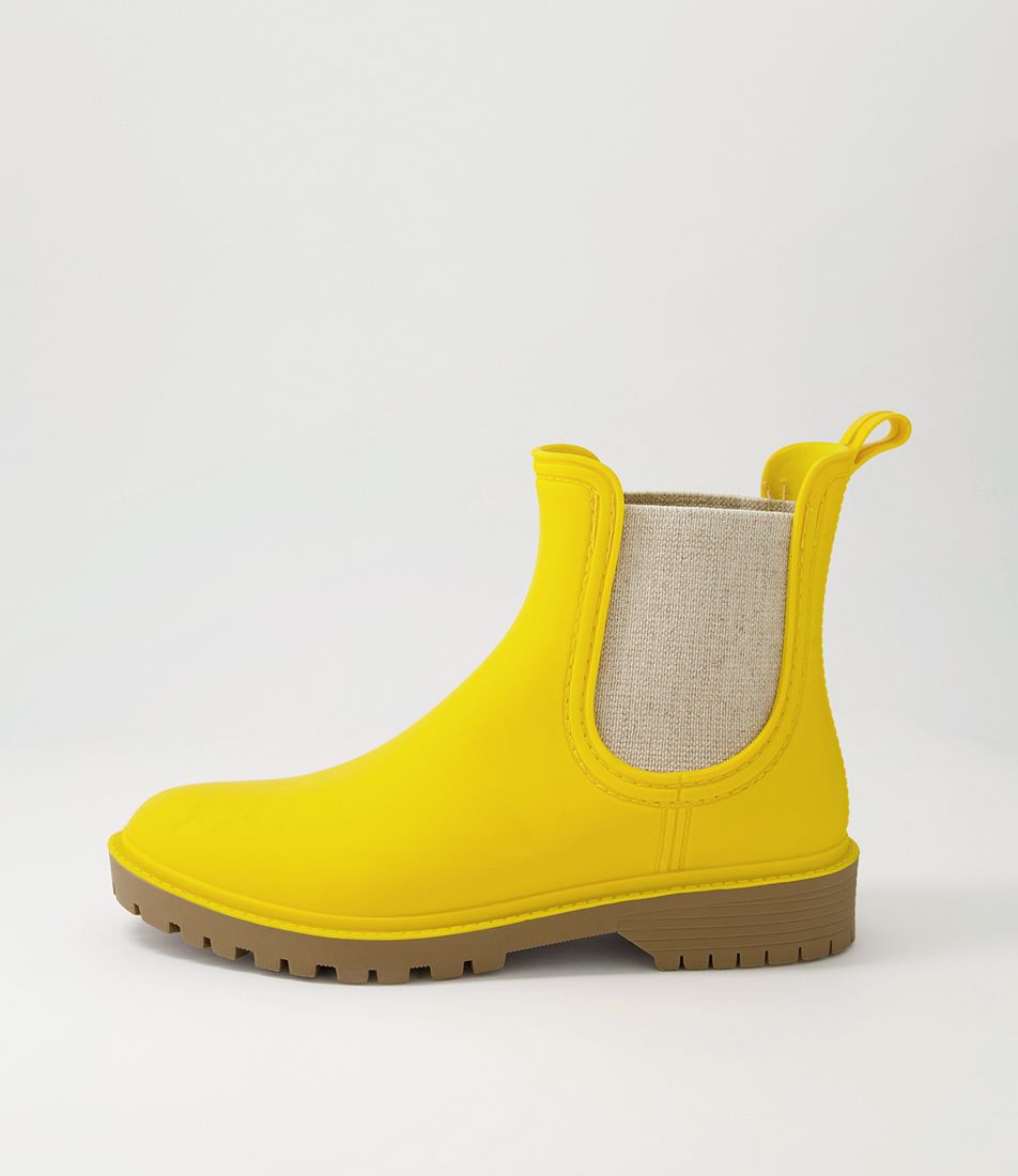 Laurina Yellow Gumboot Chelsea Boots