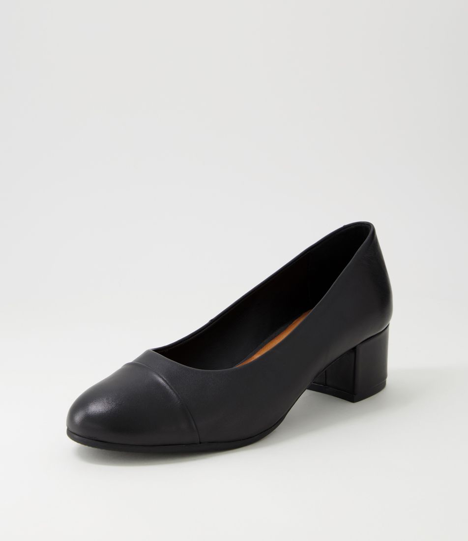 Mass Black Leather Heels