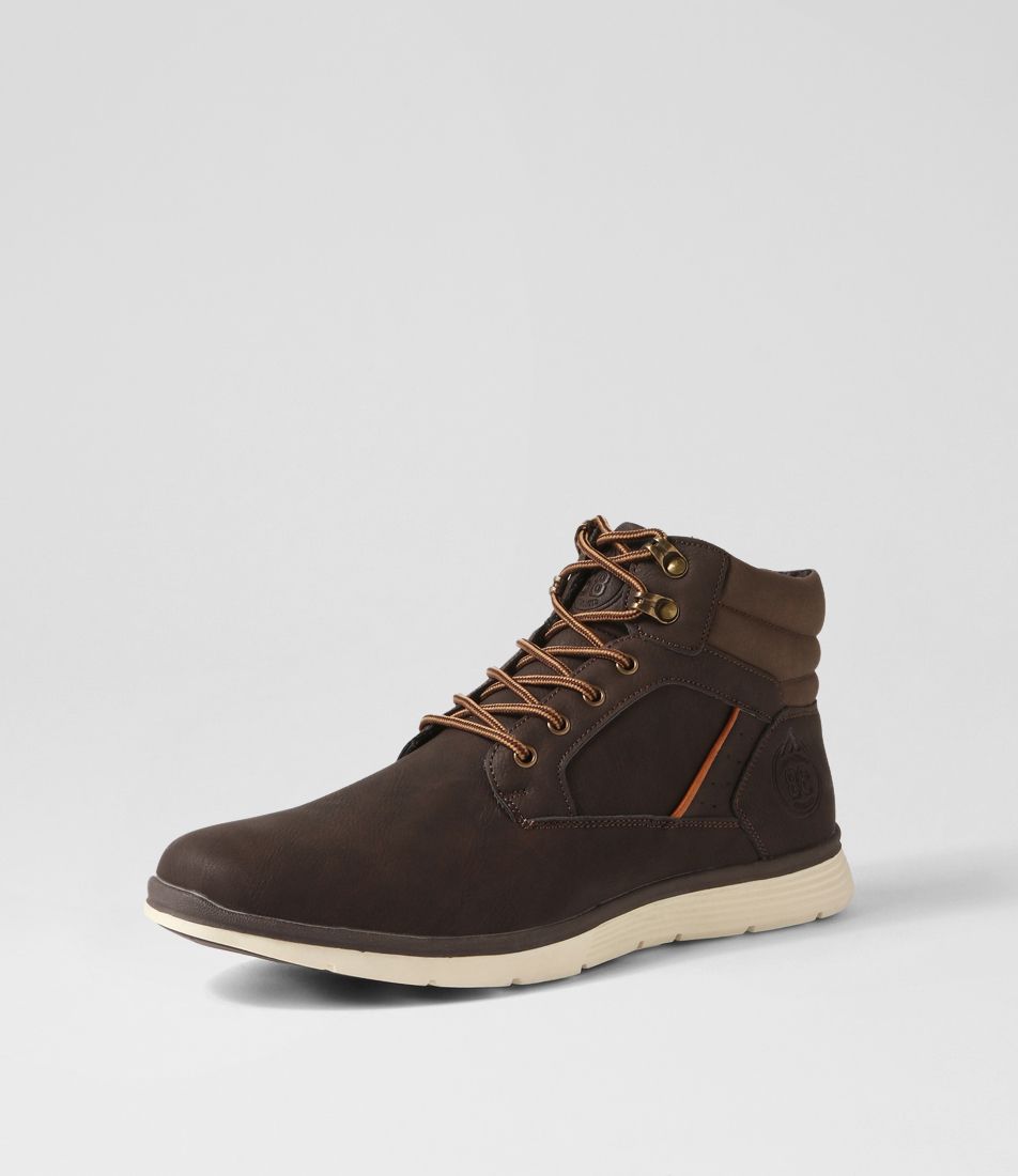 Ian Dark Brown Lace Up Boots