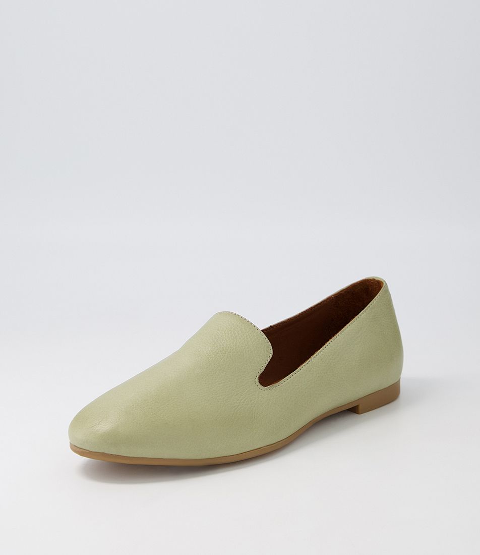 Senelna Khaki Leather Loafers