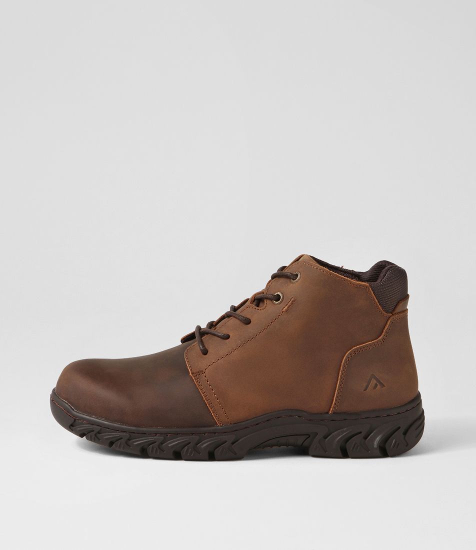 Panama Dark Brown Nubuck Lace Up Boots