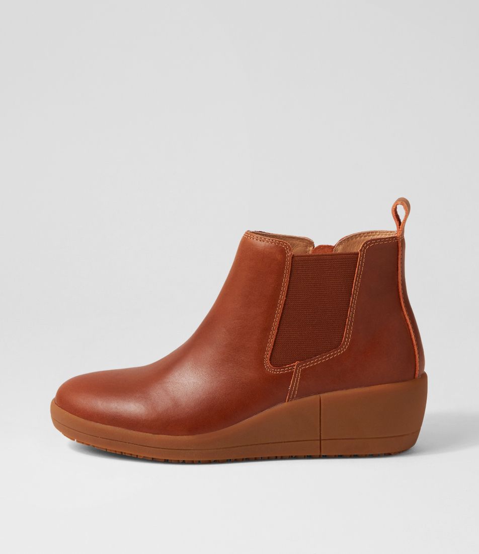 Blinkie Dark Tan Gum Sole Leather Ankle Boots