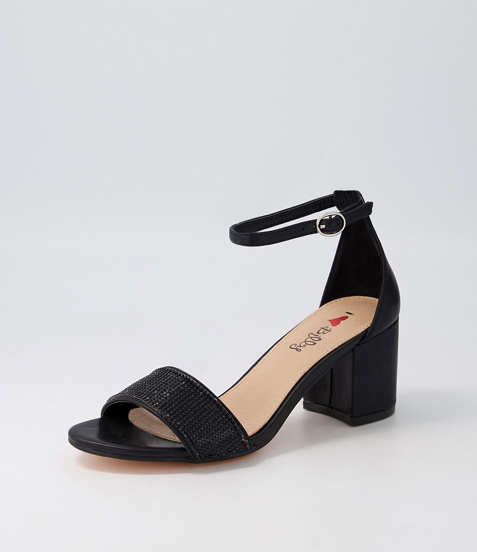 Jophia Black Jewels Sandals