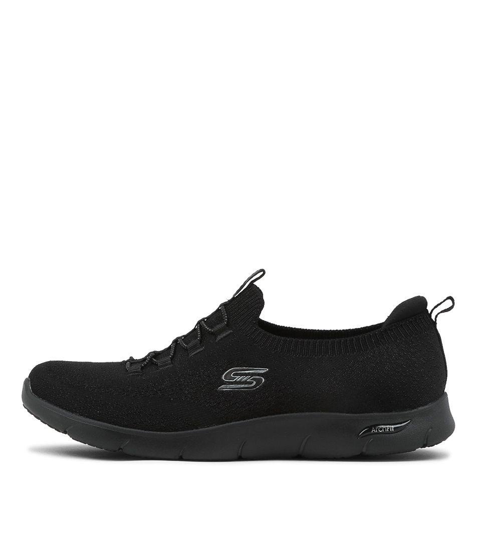Arch Fit Refine Black Knit Sneakers